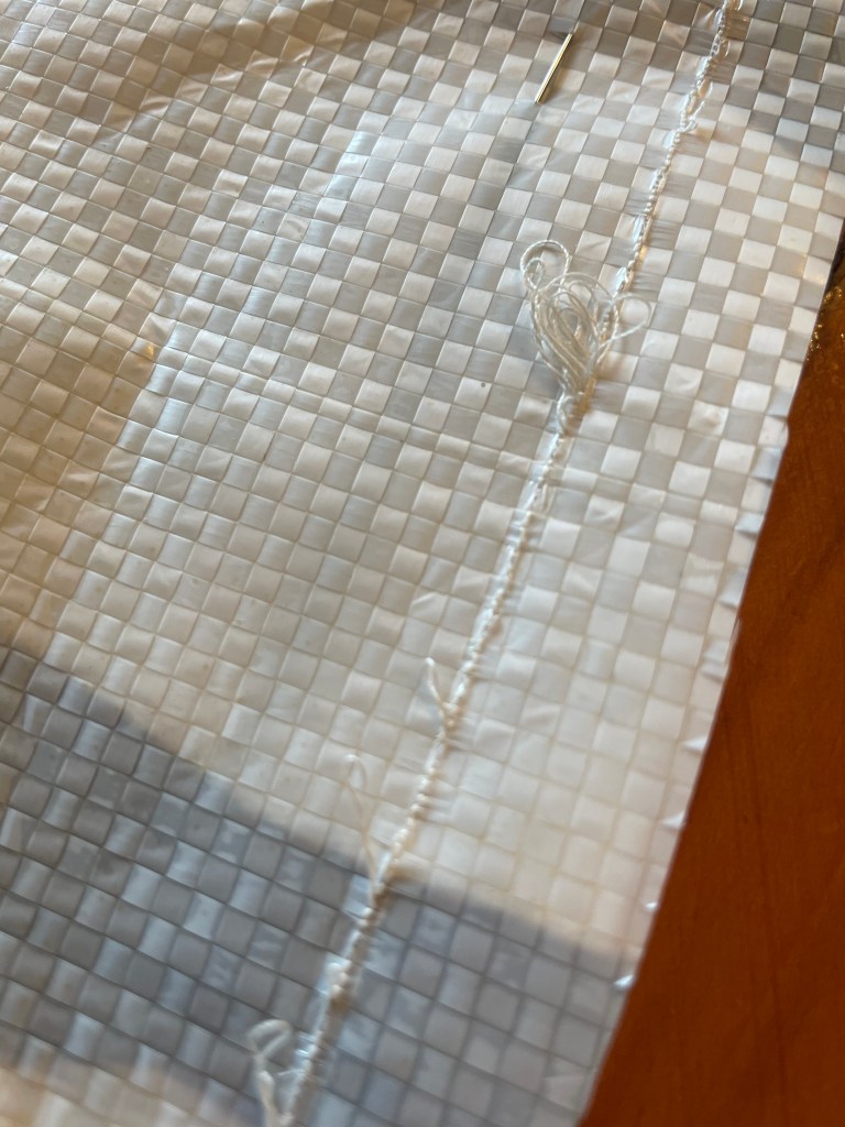 mistaken looped sewing on underside of stitching